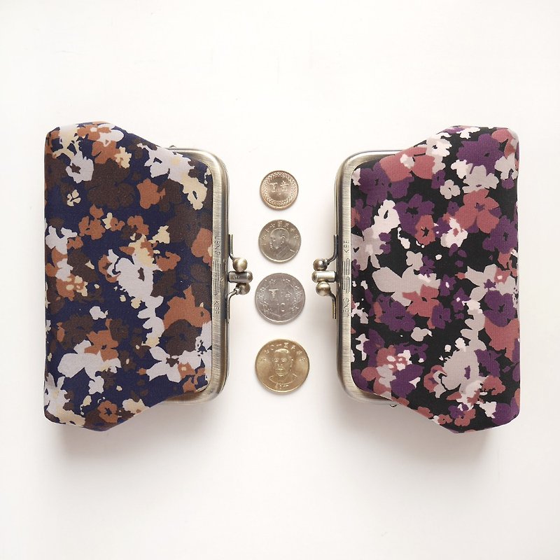 Huayang two-compartment coin purse / gold bag [Made in Taiwan] - Coin Purses - Other Metals Purple