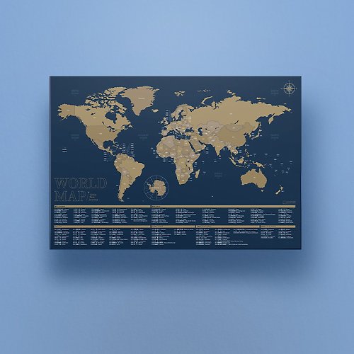 日日生活 世界地圖海報-為環遊世界的夢想出發