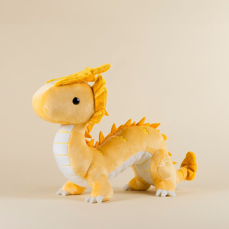 Bellzi | Golden Long-yi the Serpent Dragon - Stuffed Dolls & Figurines - Other Man-Made Fibers Gold