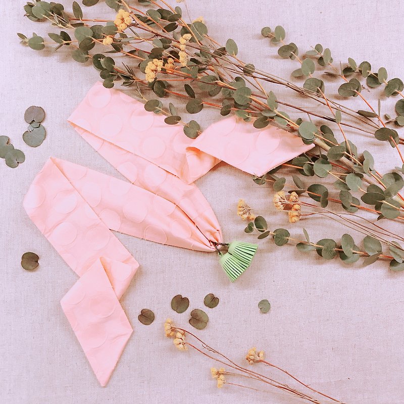 Tassel necklace / a little romantic (3 colors) - สร้อยคอ - ผ้าฝ้าย/ผ้าลินิน สึชมพู