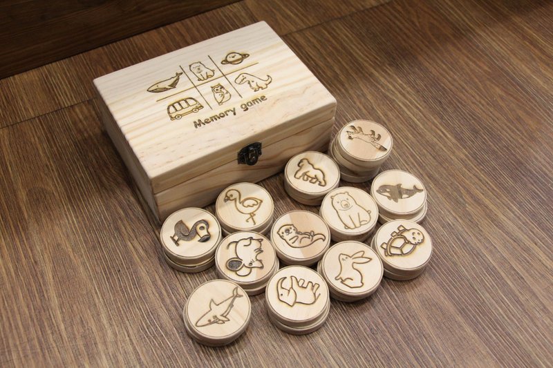 原木記憶遊戲組 配對遊戲 - 寶寶/兒童玩具/玩偶 - 木頭 咖啡色