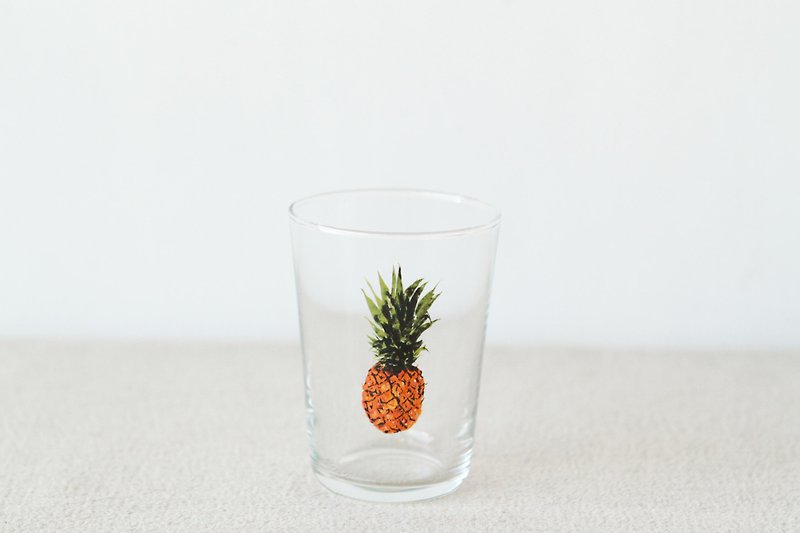 【+ tPlanning】フルーツグラスカップ-パイナップル全体 - グラス・コップ - ガラス 透明