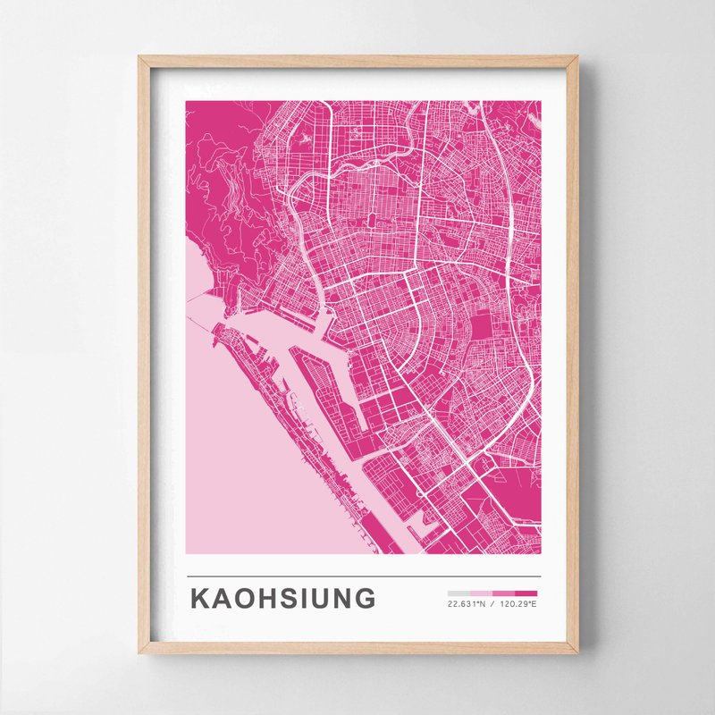 Kaohsiung City #2 Painting Decoration Bedroom Bathroom Restaurant Cafe - ของวางตกแต่ง - กระดาษ 