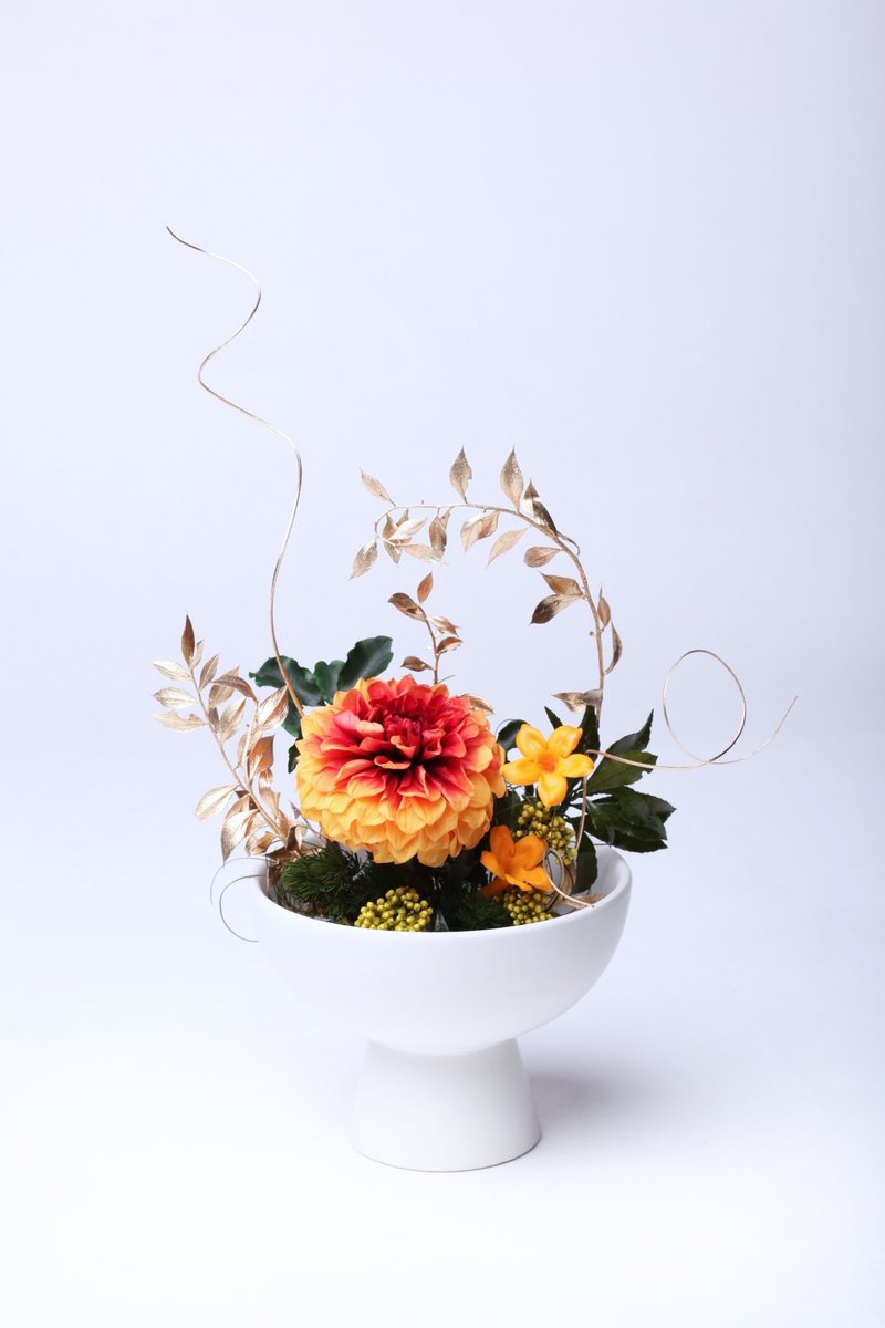 Chinese New Year Flower Gift Limited Edition [Calendula Dali Flower] Immortal Flower Lucky Gift Table Flower - Dried Flowers & Bouquets - Plants & Flowers Gold