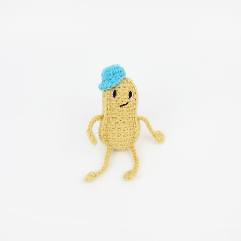 【What's up about Peanut】Mr. Peanut Keychain - ที่ห้อยกุญแจ - ไฟเบอร์อื่นๆ หลากหลายสี