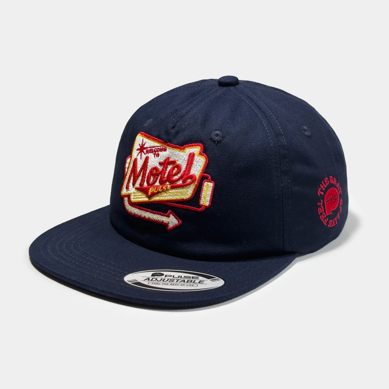 PULSE American motel embroidered 5-panel hat - Hats & Caps - Cotton & Hemp 