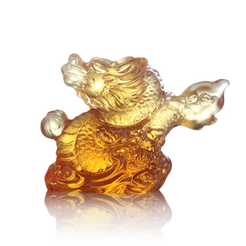 琉璃工房  LIVING 祥龍握珠 - 擺飾/家飾品 - 琉璃 黃色