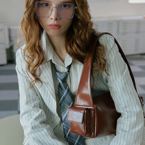 Korean Brand SQUARE line Square Square Shoulder Bag - Shop