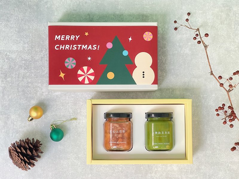[Christmas gift box] 140ml two-entry jam gift box with card to exchange gifts