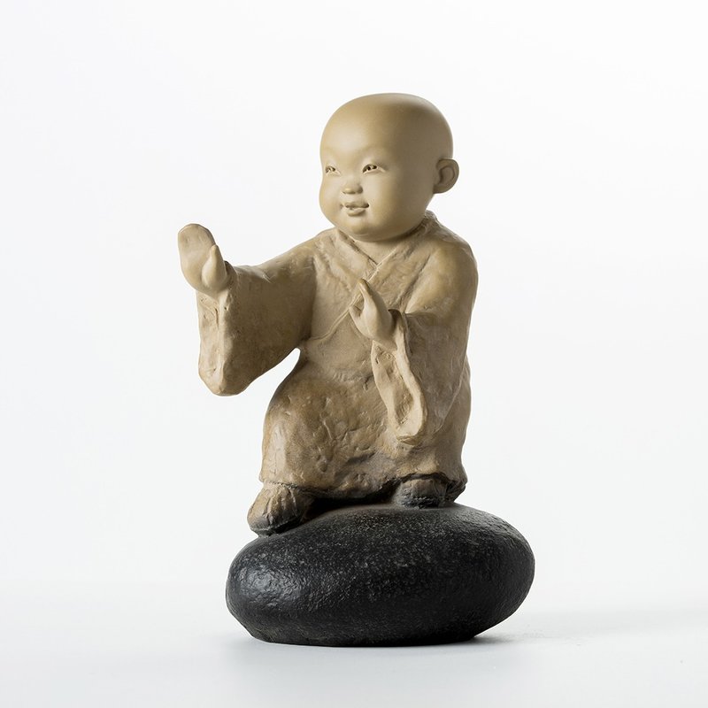 蓄勢待發小沙彌-林昭發老師雕塑系列 - 公仔/玩偶 - 樹脂 多色