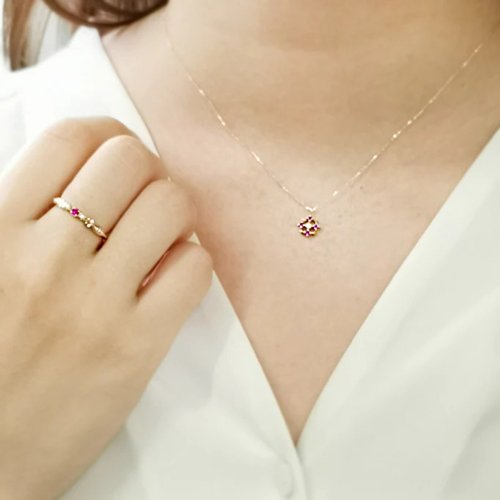 亞墨金珠寶 Yamojin Jewelry｜黃金 鑽石 純銀 珍珠 寶石 【亞墨金珠寶】日本K10紅寶石項鍊 鑽石首飾 綠松石鏈 黃金頸鍊