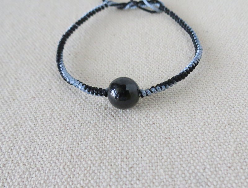 本命年【幸運石】烏雞翡翠絲光編織手鍊*1*招財、開運、防小人 - 手鍊/手環 - 寶石 多色