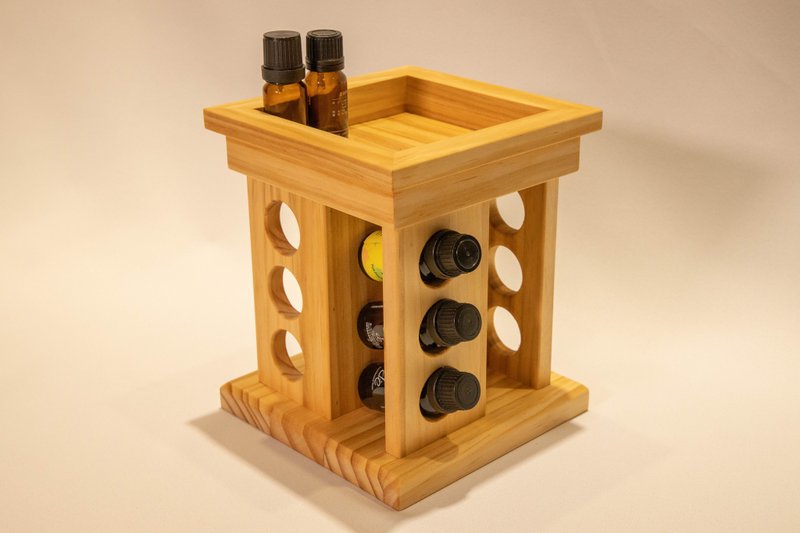 [New Product] [Must be Wood] Essential Oil Storage Display Rack | Lipstick Rack | Lipstick Rack - Fragrances - Wood Brown