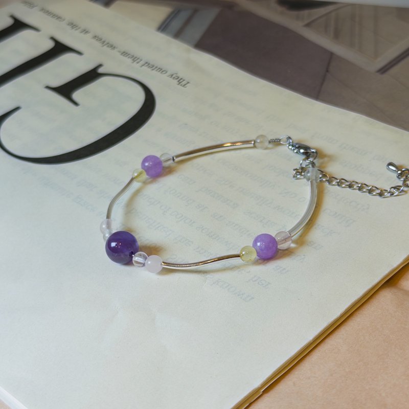 紫曜衡心 理性智慧×人緣平衡×防護貴人能量 - 手鍊/手環 - 水晶 