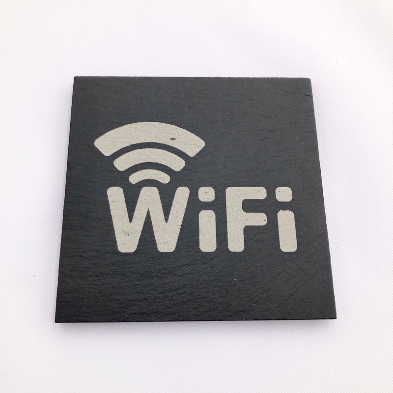更別緻的 WiFi標誌 公共標示牌 無線上網標示牌 咖啡廳WIFI標示牌 - 壁貼/牆壁裝飾 - 石頭 黑色