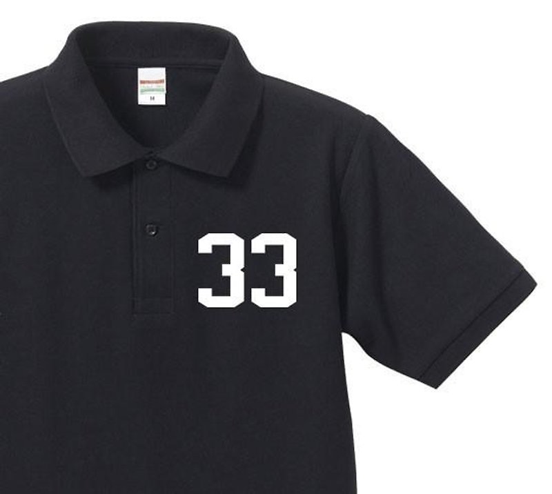 ナンバリング33  ポロシャツ【受注生産品】 - Tシャツ メンズ - コットン・麻 ブルー