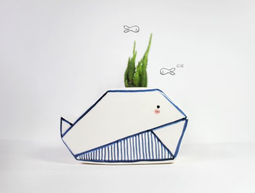 クジラ植木鉢