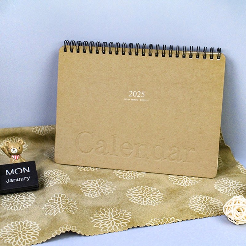 Chuyu 2025 A5/25K double circle drawing monthly calendar/desk calendar/desk calendar/doodle notes/blank pen/ - ปฏิทิน - กระดาษ หลากหลายสี