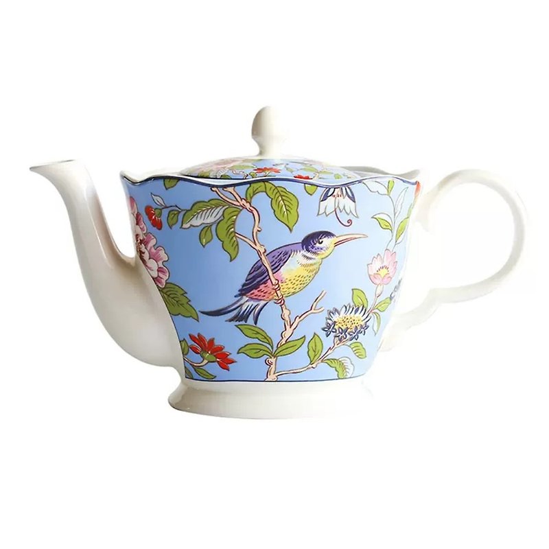 British Aynsley bird series bone china Windsor teapot 1100m - Teapots & Teacups - Porcelain Blue