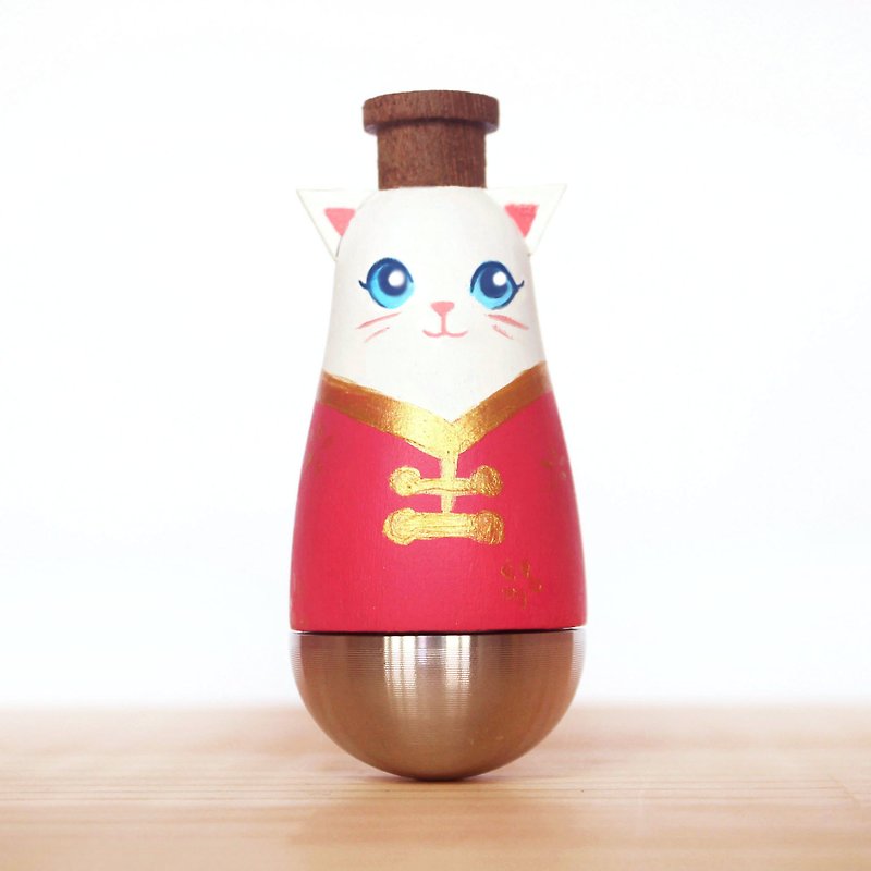 Wen Sendi – Cheongsam cat Kazoo KAZOO doll - กีตาร์เครื่องดนตรี - ไม้ สึชมพู
