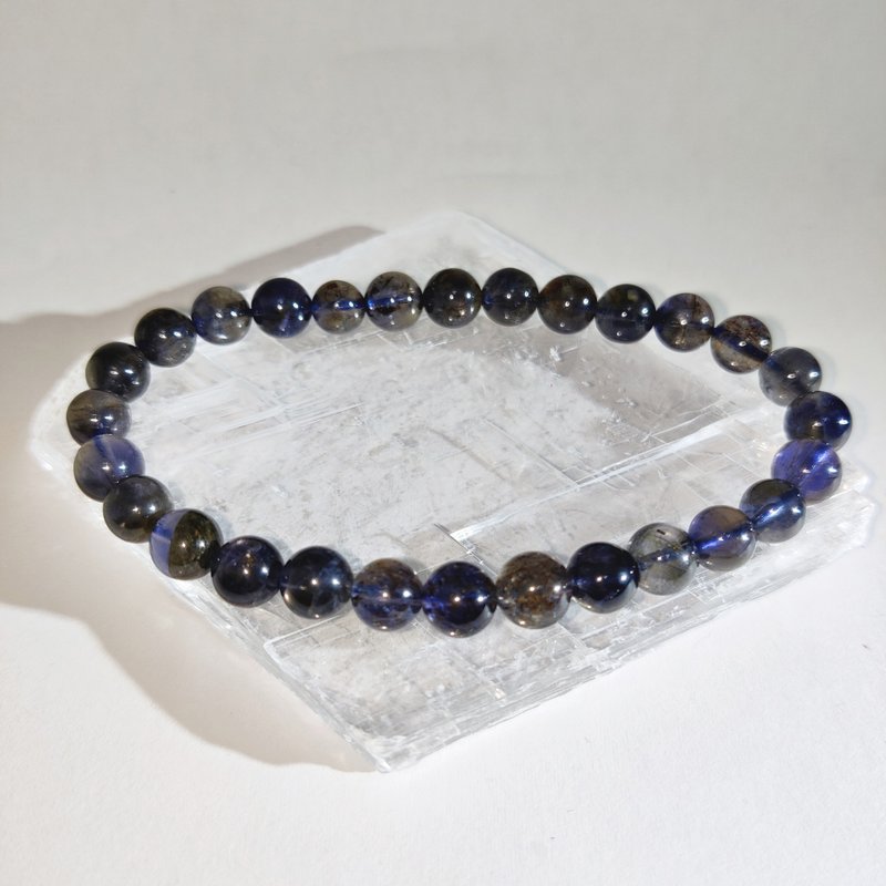 Brazil 6.5mm 9.5mm 10mm Iolite Bracelet - Bracelets - Crystal Blue