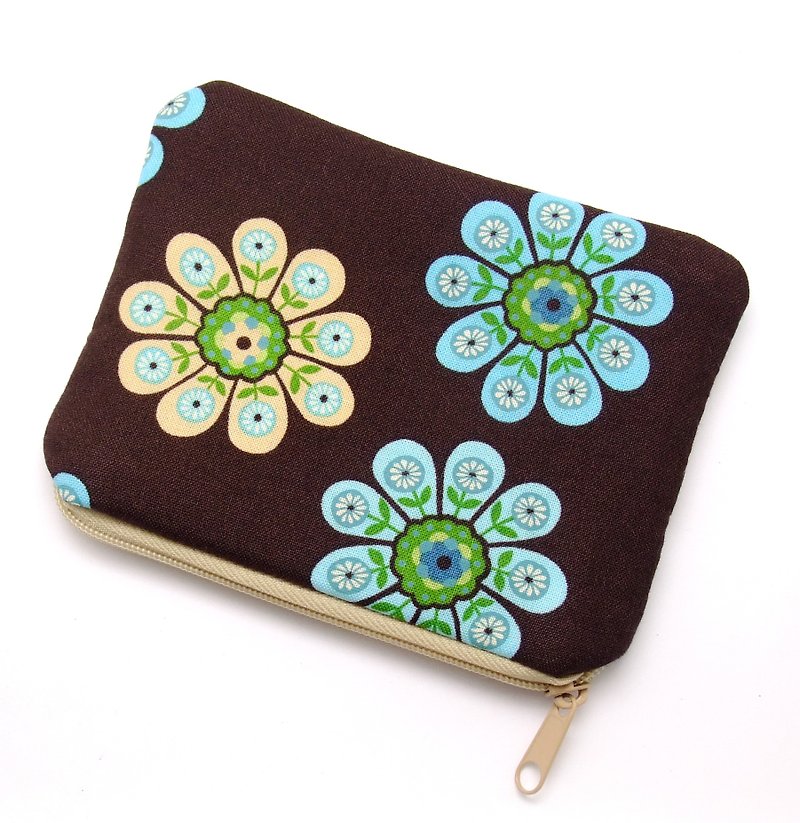 Zipper pouch / coin purse (padded) (ZS-191) - Coin Purses - Cotton & Hemp Multicolor