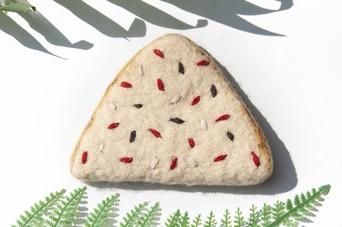 omhandmade 聖誕交換禮物 森林系羊毛氈杯墊-咖哩烤餅 墨西哥烤餅 pizza餅皮