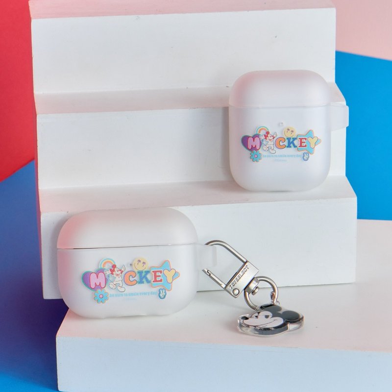 Disney經典繽紛的米奇強悍防摔AirPods保護套(附吊飾) - AirPods/耳機保護套 - 塑膠 多色