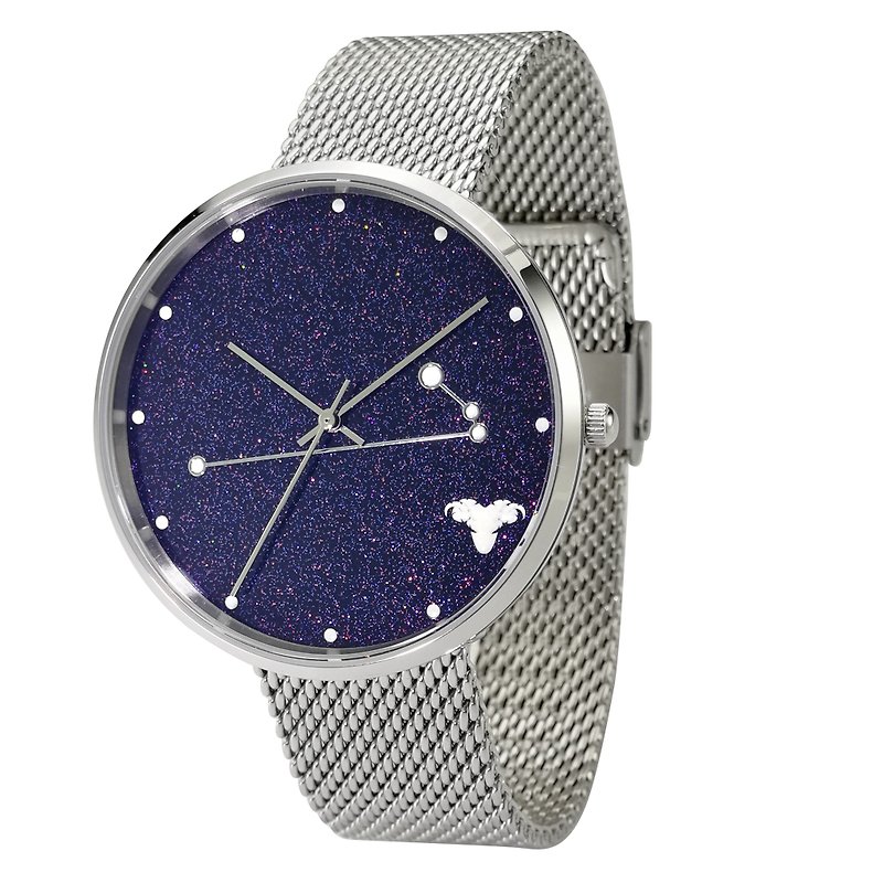 12 星座手錶 (白羊座) 夜光 全球免運 - 女裝錶 - 其他金屬 藍色