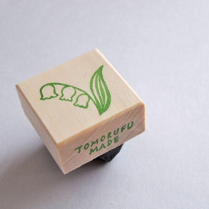 stamp made of eraser rubber "Lily of the valley" - Stamps & Stamp Pads - Rubber White