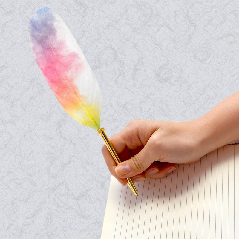 日本Quill Pen 羽毛原子筆 WaterColor水墨系列 W02 羽毛筆 - 原子筆 - 其他材質 白色