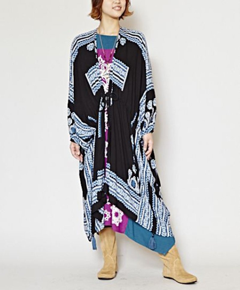 【Pre-order】 ☼ National Totem Bubble Long Sleeve ☼ (four) - Overalls & Jumpsuits - Silk Multicolor