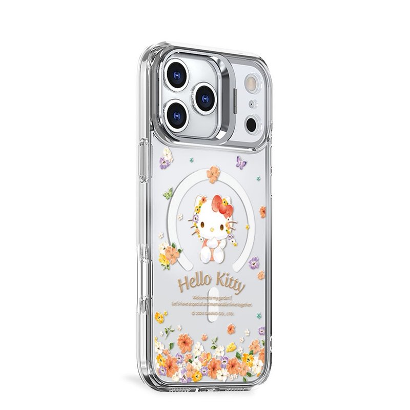 三麗鷗 iPhone 全系列 防震雙料隱形立架磁吸手機殼-花語凱蒂 - 手機殼/手機套 - 其他材質 多色