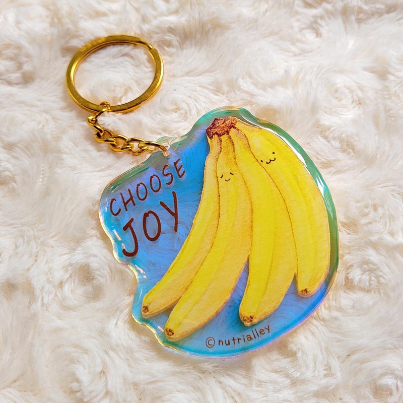 選擇喜樂 - 彩虹亞克力匙扣 - 西蘭花王子 - 鑰匙圈/鑰匙包 - 塑膠 黃色