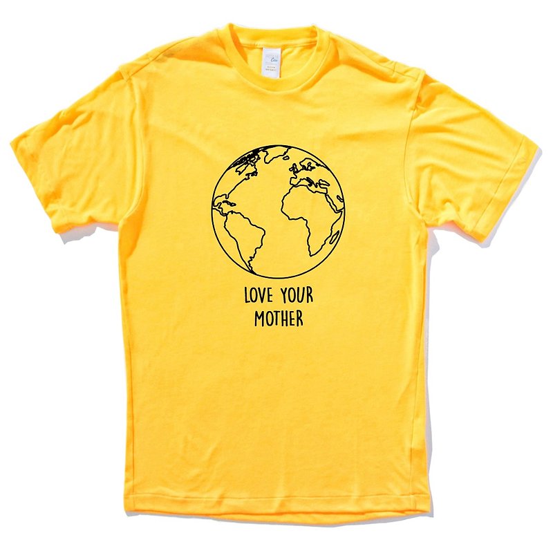 Love Your Mother Earth yellow t shirt - Men's T-Shirts & Tops - Cotton & Hemp Yellow
