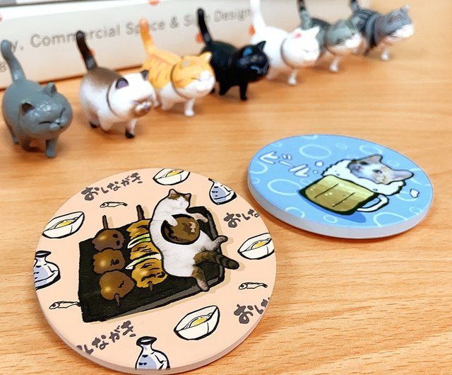 客製化 陶瓷磁鐵 二款 質感小物 寵物肖像狗狗貓咪紀念品 設計館享日生活工作室磁石 磁石貼 Pinkoi