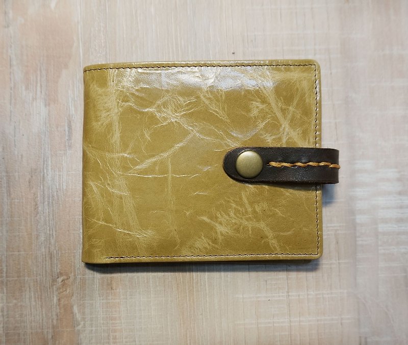 Leather very brief clip - กระเป๋าสตางค์ - หนังแท้ สีเหลือง
