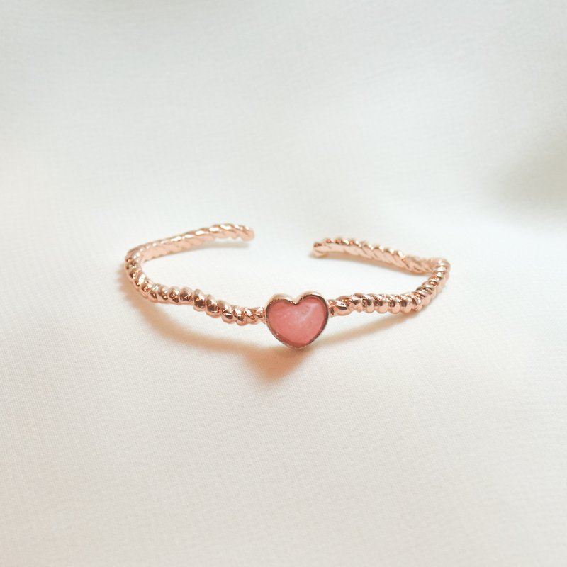 Heartbeat bangle - Bracelets - Other Materials Pink