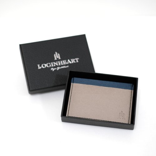 LOGINHEART 免取卡正面感應卡夾 雲朵灰藍 各類卡片直接感應不受其他卡片幹擾