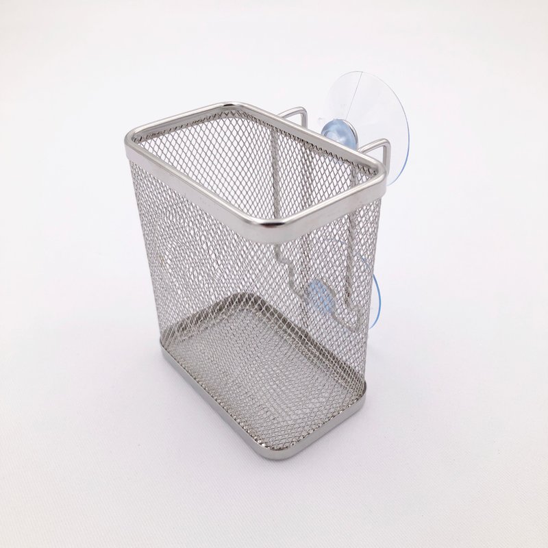 Stainless Steel suction cup chopstick basket kitchen storage chopstick cage drip basket kitchen rack 304 stainless steel - Shelves & Baskets - Stainless Steel Silver