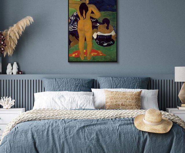 ゴーギャン連作絵画/油絵イラスト/美術イラスト/装飾画/横長画