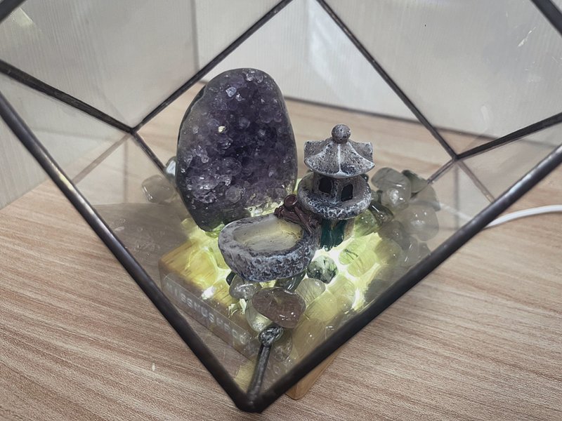 訂製 | 斜口玻璃屋日式小財燈 | 水晶 | 居家燈飾 - 擺飾/家飾品 - 水晶 紫色