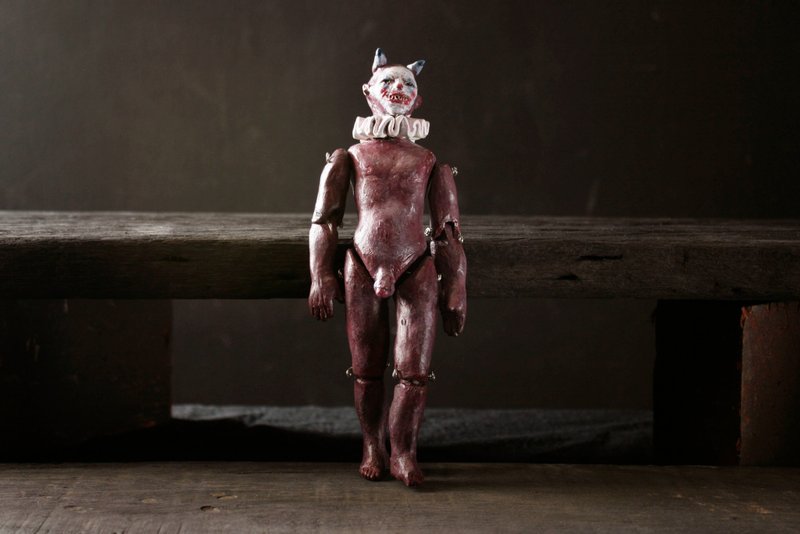 弄臣魔鬼(18.5cm 小丑 手工) - 公仔/玩偶 - 陶 
