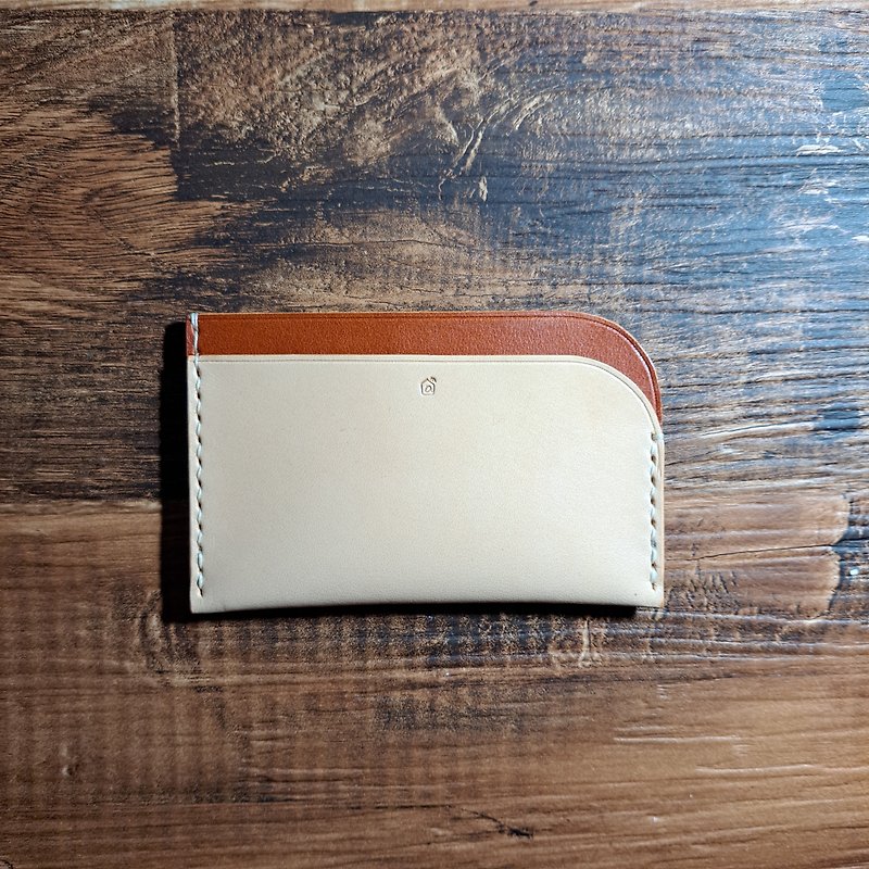 [mica at home Card Holder] Italian vegetable tanned cowhide primary color card holder - ที่เก็บนามบัตร - หนังแท้ 