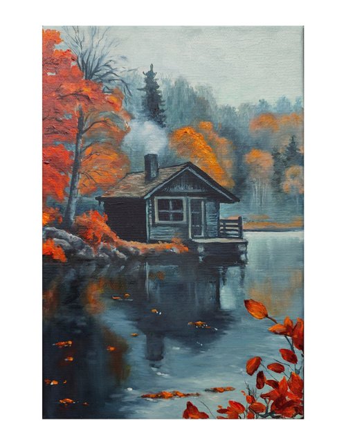 PaintingsFromIrina 秋天/ 原創油畫/ 空間裝飾/ 風景掛畫/手工 油畫/ 掛畫