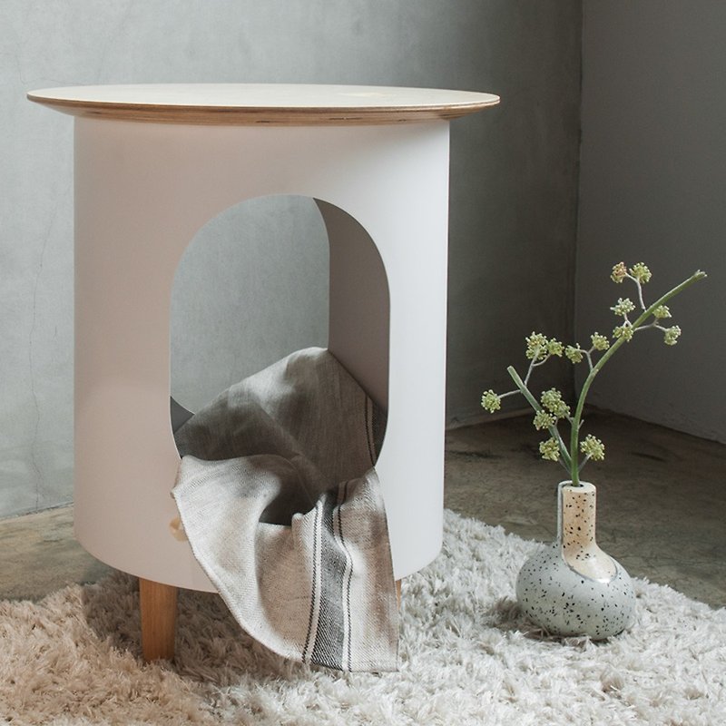 thehill | METALION EQUILIBRE End Table - Cloudy White - Other Furniture - Other Metals White