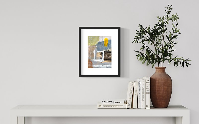 Abstract painting 'Room with a view' / Handmade / Original artwork - Posters - Paper Multicolor