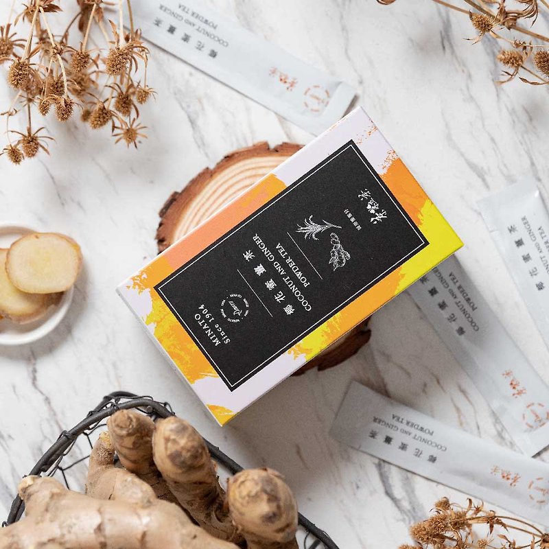 [Tea Grain Tea] Coconut Honey Ginger Tea Tasting Bag (15pcs/box) - 健康食品・サプリメント - その他の素材 オレンジ