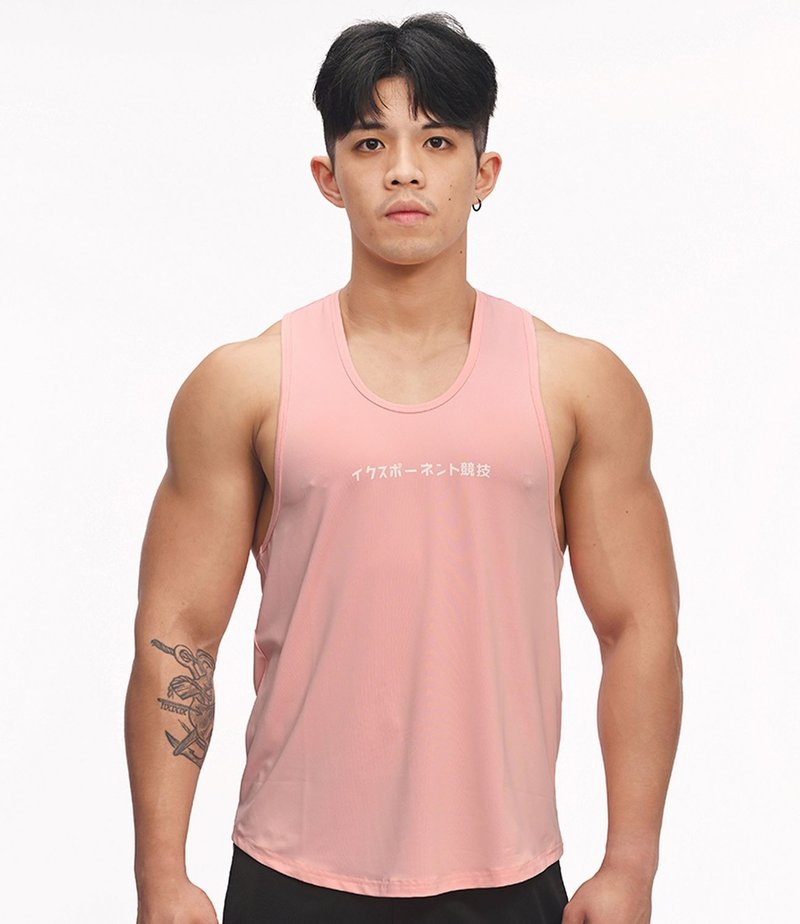 (4 color)  Actiflex2.0 イクスポーネント競技 Gym Tank Top - Light Pink - เสื้อกั๊กผู้ชาย - เส้นใยสังเคราะห์ สึชมพู