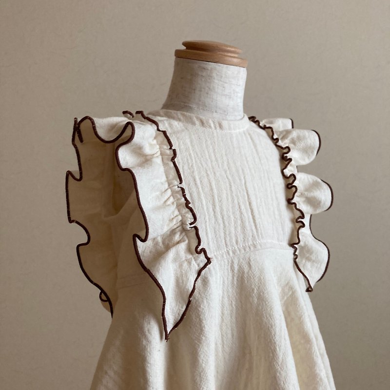 cotton flare dress - One Piece Dresses - Cotton & Hemp Brown
